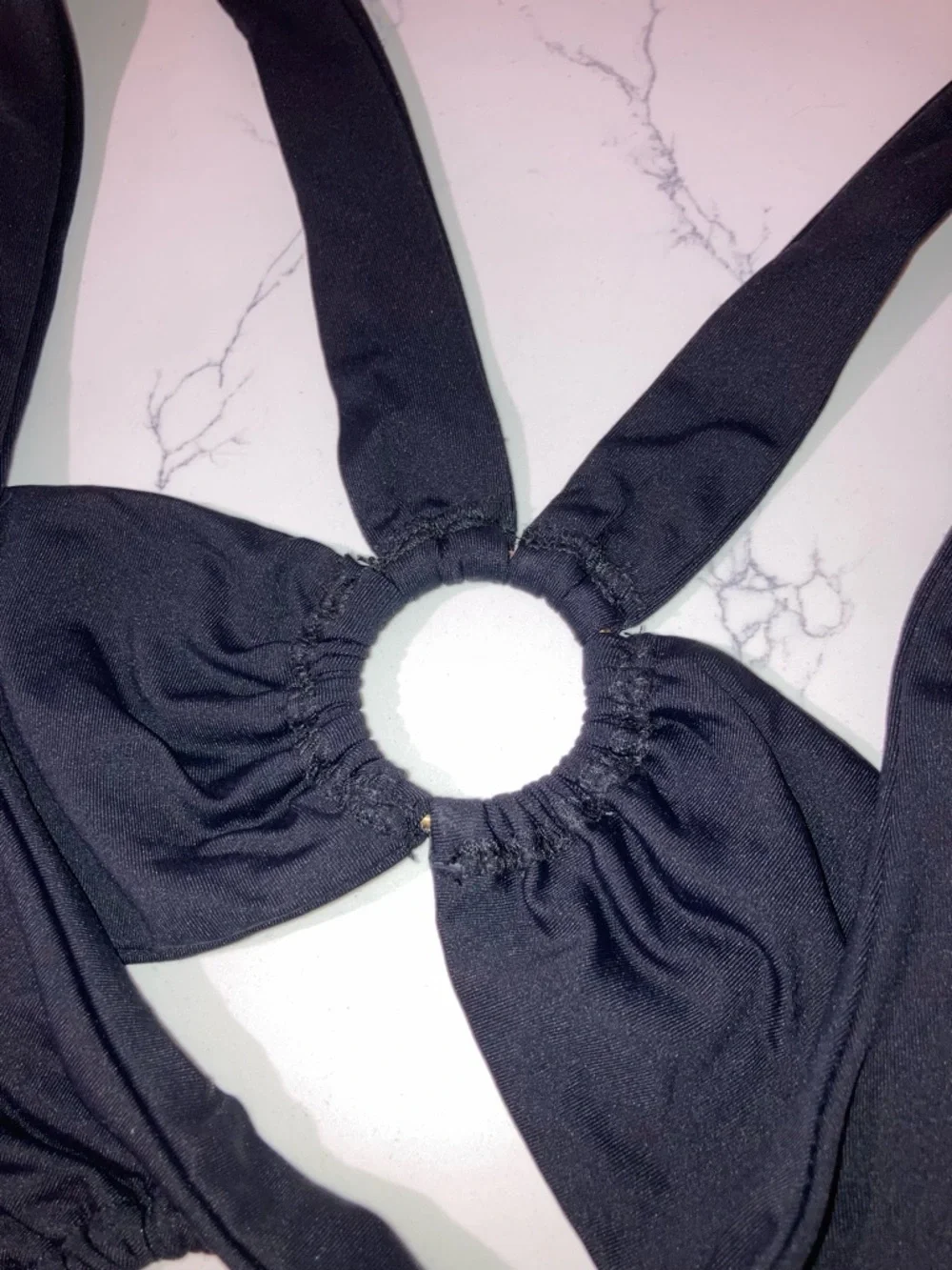 L*Space Julia Black Cutout Ring Bikini Top - size M - Picture 9 of 10
